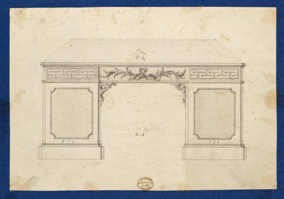 Library Table, from Chippendale Drawings, Vol. II MET DP104292