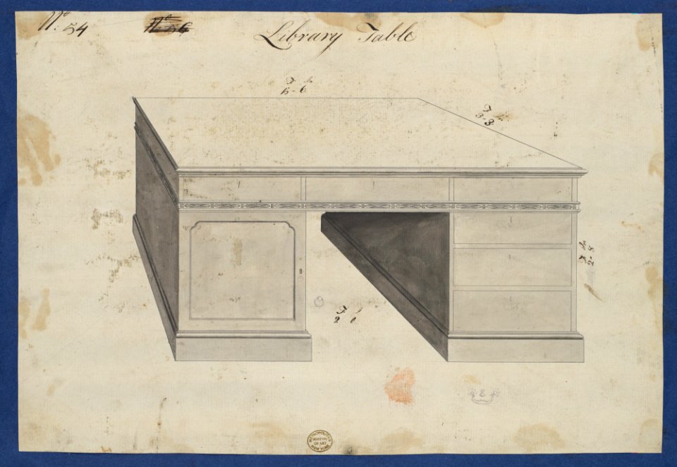 Library Table, from Chippendale Drawings, Vol. II MET DP104285