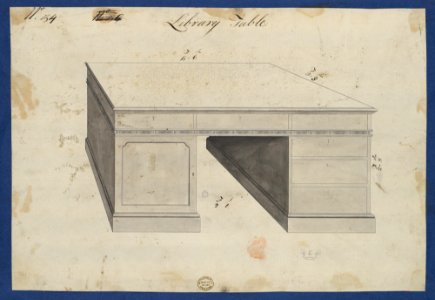 Library Table, from Chippendale Drawings, Vol. II MET DP104285