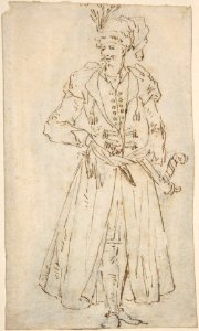 Man in a Long Coat and Turban with a Sword MET DP803664