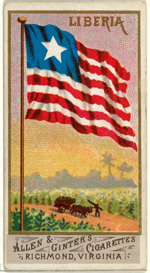 Liberia, from Flags of All Nations, Series 1 (N9) for Allen & Ginter Cigarettes Brands MET DP841345