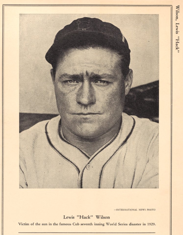 Lewis "Hack" Wilson from Sports Exchange All-Stars trade cards (W603) MET DPB882283 (cropped)