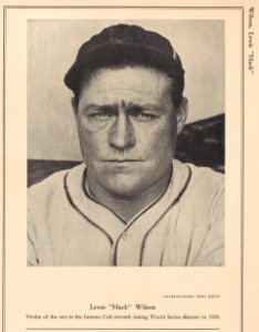 Lewis "Hack" Wilson from Sports Exchange All-Stars trade cards (W603) MET DPB882283 (cropped)