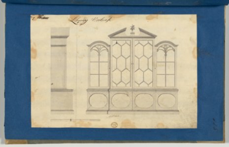 Library Bookcase, from Chippendale Drawings, Vol. II MET DP-14176-014