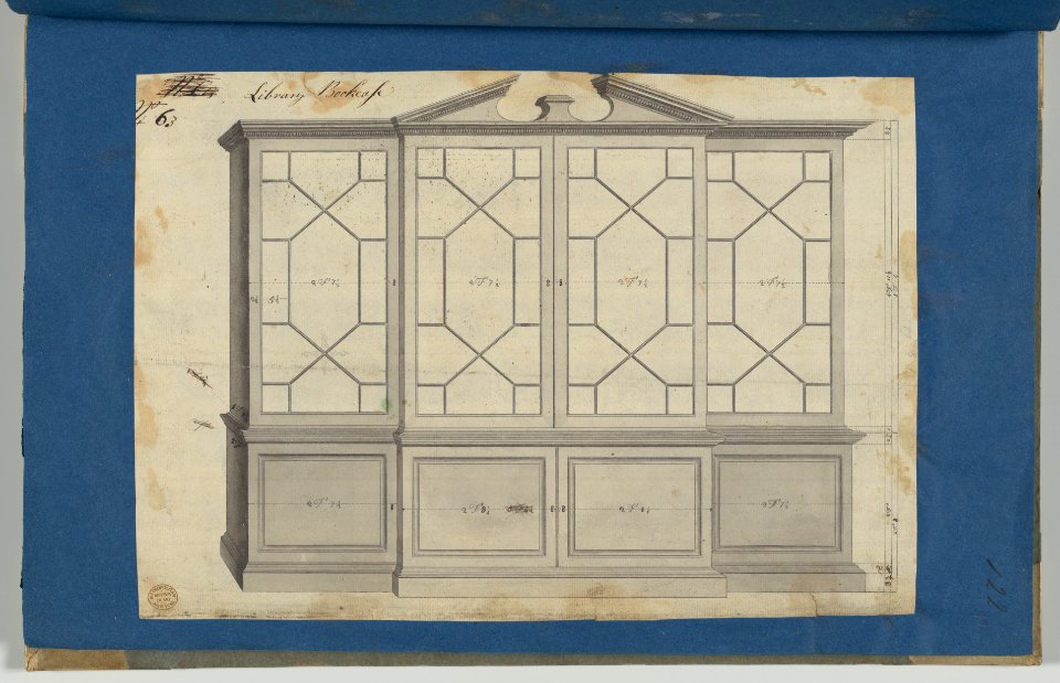 Library Bookcase, from Chippendale Drawings, Vol. II MET DP-14176-011