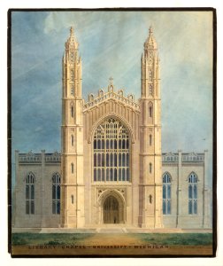 Library and Chapel, University of Michigan, Ann Arbor (front elevation) MET DT369502