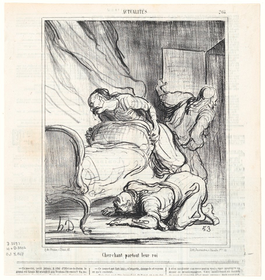 Looking everywhere for their king, from 'News of the day,' published in Le Charivari, October 4, 1867 MET DP877662