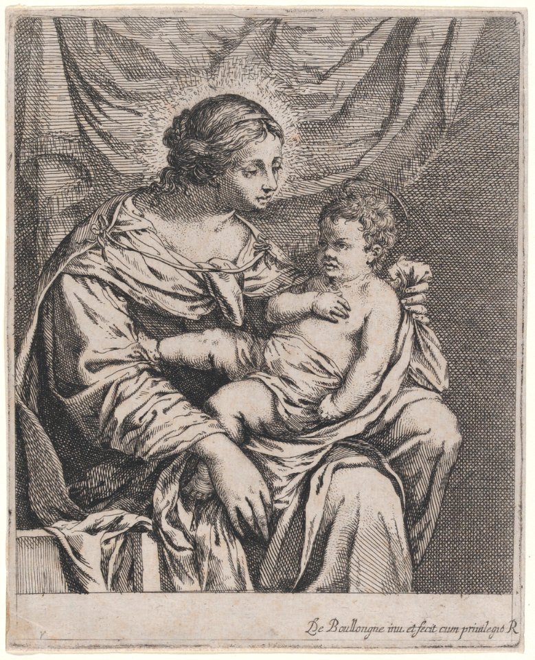 Madonna and Child before a Curtain MET DP876466