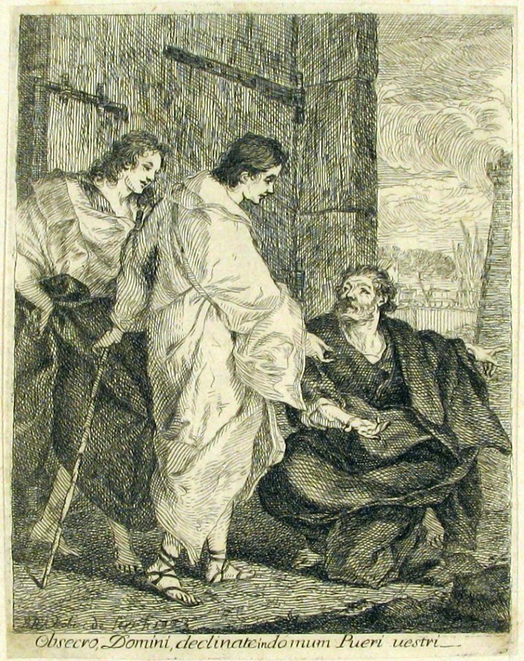 Lot Invites Two Angels to Enter His House MET 53.600.356