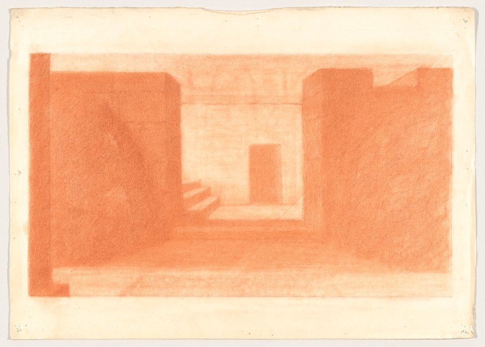 Low Buildings and Doorway, possibly a stage set design MET DP856501
