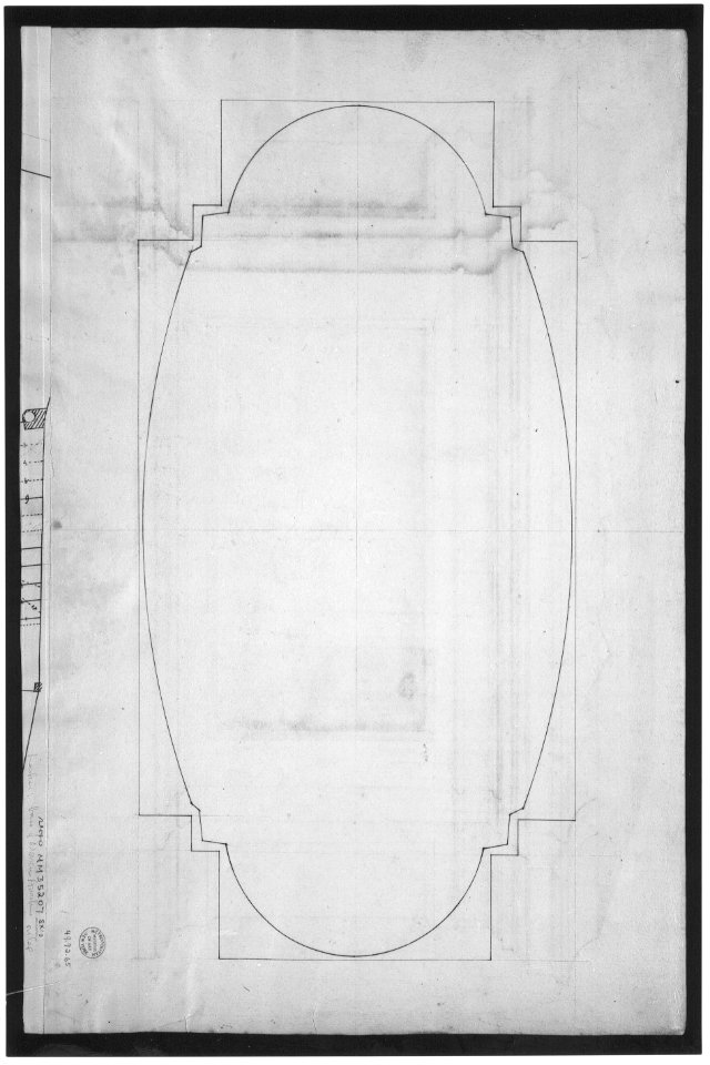 Marcus Aurelius Statue, pedestal, elevation (recto) Marcus Aurelius Statue, pedestal, plan (verso) MET sf49 92 65v-MM37903