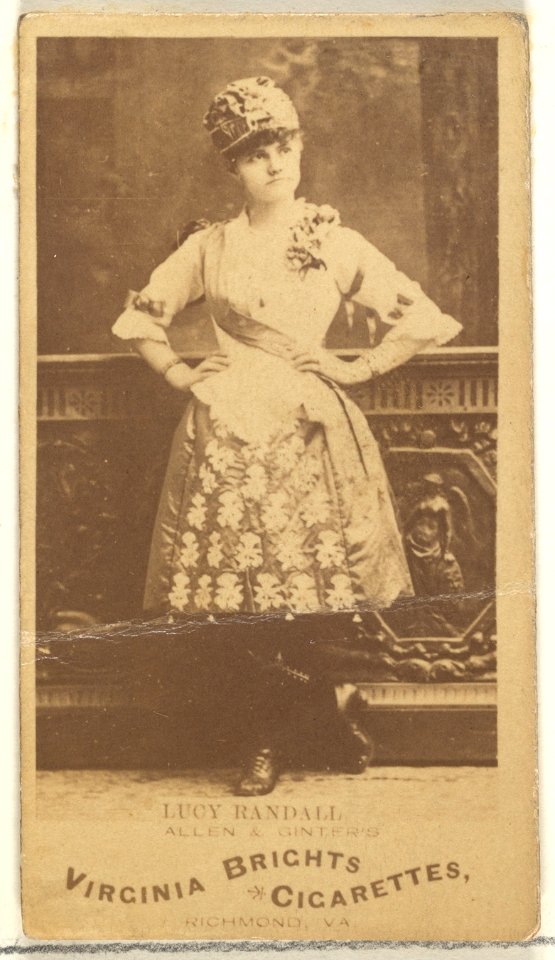 Lucy Randall, from the Actors and Actresses series (N45, Type 1) for Virginia Brights Cigarettes MET DP829863