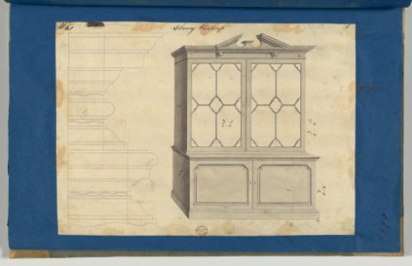 Library Bookcase, from Chippendale Drawings, Vol. II MET DP-14176-013