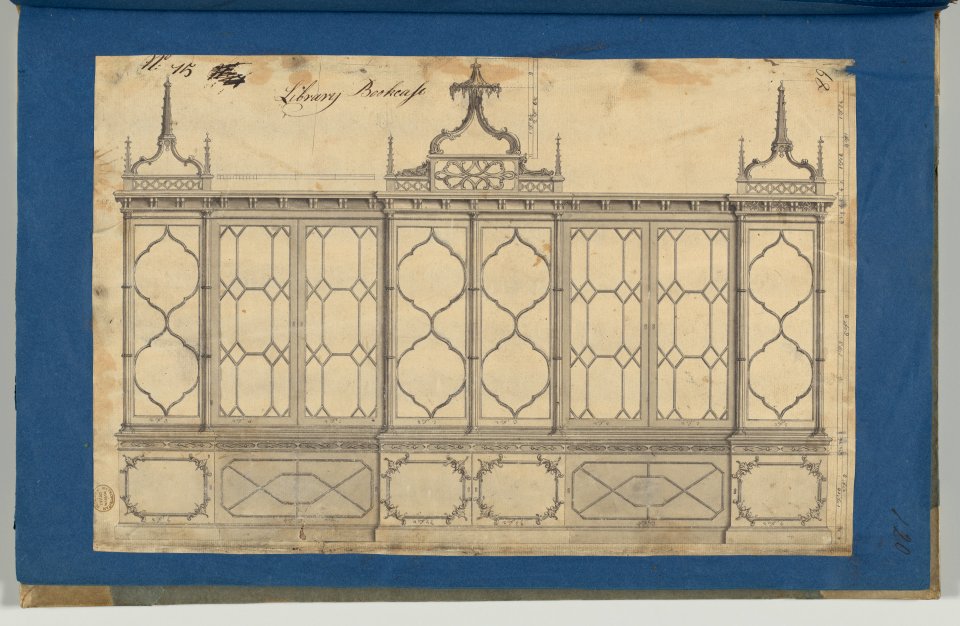 Library Bookcase, from Chippendale Drawings, Vol. II MET DP-14176-009