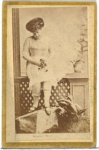 Maggie M., from the Actresses and Celebrities series (N60, Type 2) promoting Little Beauties Cigarettes for Allen & Ginter brand tobacco products MET DP839486