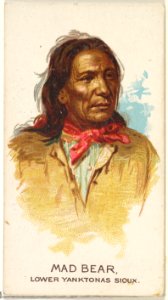 Mad Bear, Lower Yanktonas Sioux, from the American Indian Chiefs series (N2) for Allen & Ginter Cigarettes Brands MET DP828015