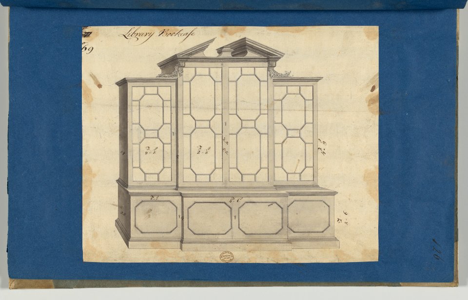 Library Bookcase, from Chippendale Drawings, Vol. II MET DP-14176-015
