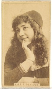Lizzie Derious, from the Actors and Actresses series (N45, Type 1) for Virginia Brights Cigarettes MET DP829430