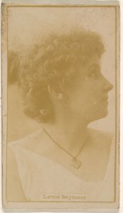Lottie Seymour, from the Actresses series (N245) issued by Kinney Brothers to promote Sweet Caporal Cigarettes MET DP859545