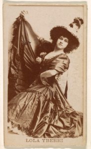 Lola Yberri, from the Actresses series (N245) issued by Kinney Brothers to promote Sweet Caporal Cigarettes MET DP859922