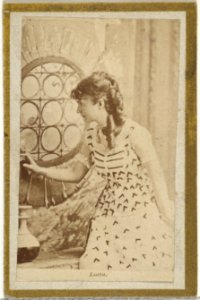 Lotta, from the Actresses and Celebrities series (N60, Type 2) promoting Little Beauties Cigarettes for Allen & Ginter brand tobacco products MET DP839482