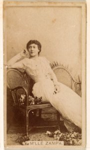 M'lle Zampa, from the Actresses series (N245) issued by Kinney Brothers to promote Sweet Caporal Cigarettes MET DP859928