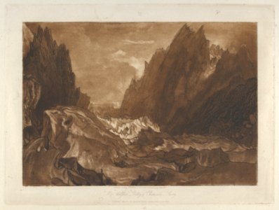 Mêr de Glace, Valley of Chamouni-Savoy (Liber Studiorum, part X, plate 50) MET DP847237