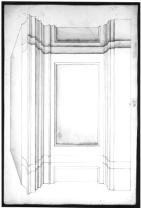 Marcus Aurelius Statue, pedestal, elevation (recto) Marcus Aurelius Statue, pedestal, plan (verso) MET sf49 92 65r-MM35207