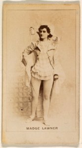 Madge Lawner, from the Actresses series (N245) issued by Kinney Brothers to promote Sweet Caporal Cigarettes MET DP858950