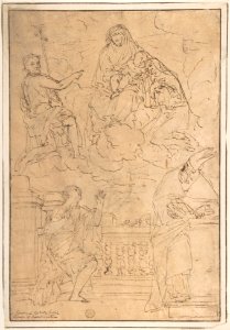 Madonna and Child with Saint John the Baptist and three other Saints MET DP802429