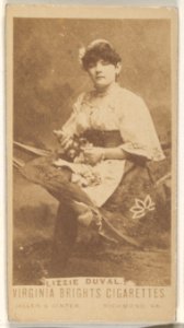 Lizzie Duval, from the Actors and Actresses series (N45, Type 1) for Virginia Brights Cigarettes MET DP830572