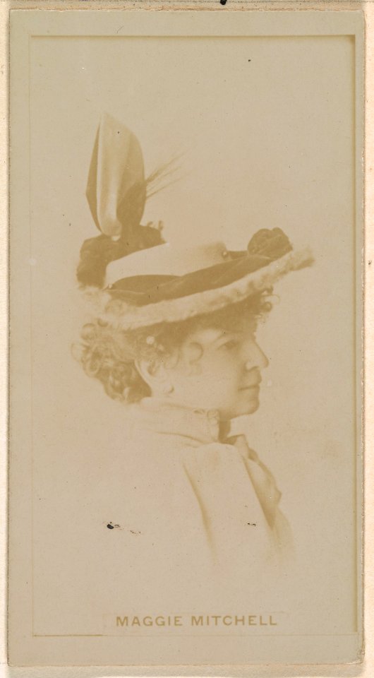 Maggie Mitchell, from the Actresses series (N245) issued by Kinney Brothers to promote Sweet Caporal Cigarettes MET DP859145