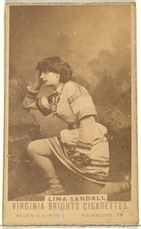 Lina Sandall, from the Actors and Actresses series (N45, Type 1) for Virginia Brights Cigarettes MET DP829920
