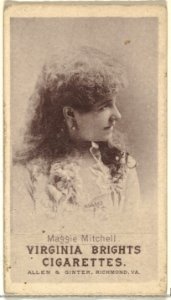 Maggie Mitchell, from the Actresses series (N67) promoting Virginia Brights Cigarettes for Allen & Ginter brand tobacco products MET DP839566