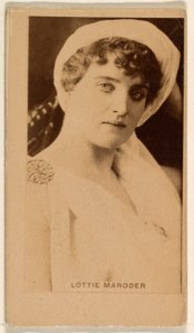 Lottie Maroder, from the Actresses series (N245) issued by Kinney Brothers to promote Sweet Caporal Cigarettes MET DP859057