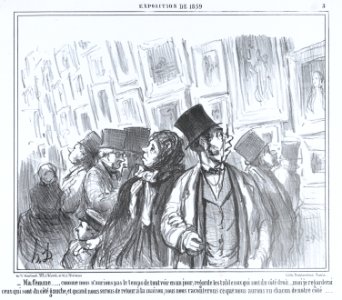 Ma femme..., comme nous n'aurions pas le temps de tout voir en un jour..., from L'Exposition de 1859, published in Le Charivari, April 18, 1859 MET DP876835