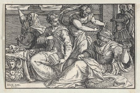 Lucretia Instructing her Daughters in Needlework MET DP854414