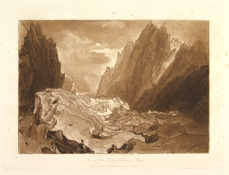 Mêr de Glace, Valley of Chamouni-Savoy (Liber Studiorum, part X, plate 50) MET DP821483