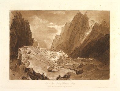 Mêr de Glace, Valley of Chamouni-Savoy (Liber Studiorum, part X, plate 50) MET DP821483