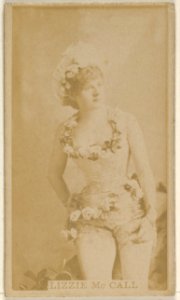 Lizzie McCall, from the Actors and Actresses series (N45, Type 8) for Virginia Brights Cigarettes MET DP831696