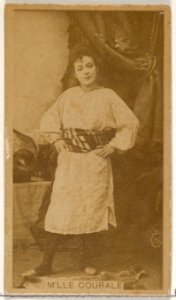 M'lle Couralet, from the Actors and Actresses series (N45, Type 8) for Virginia Brights Cigarettes MET DP831425