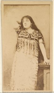 M'lle Elza, from the Actors and Actresses series (N45, Type 8) for Virginia Brights Cigarettes MET DP831717