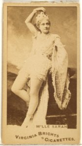 M'lle Sarah, from the Actors and Actresses series (N45, Type 1) for Virginia Brights Cigarettes MET DP829921