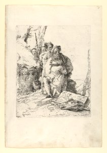 Magician with four Figures near a smoking Altar, from the Scherzi MET DP854152