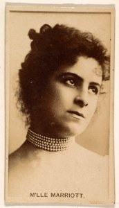 M'lle Marriott, from the Actresses series (N245) issued by Kinney Brothers to promote Sweet Caporal Cigarettes MET DP859059