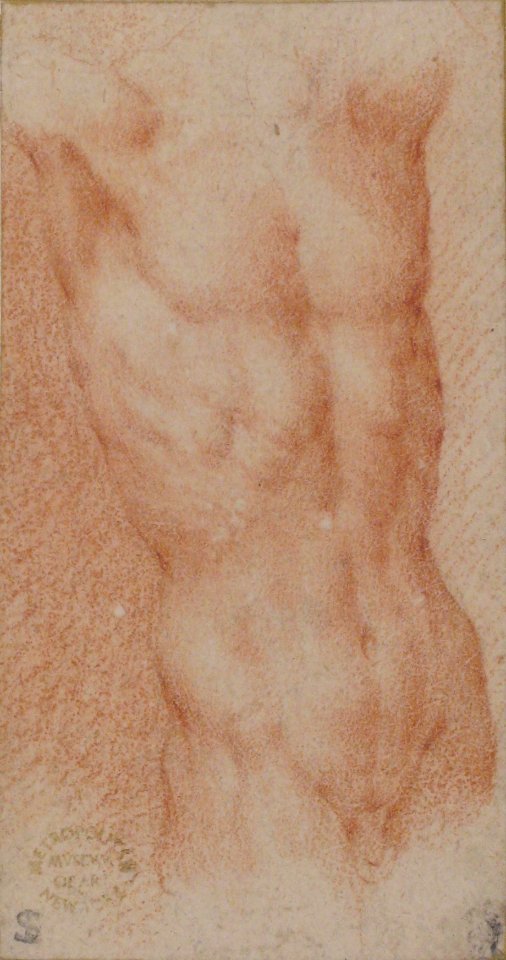 Male Nude Torso with Raised Arms MET 10.45.3