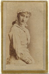 Louise Leighton, from the Actresses and Celebrities series (N60, Type 2) promoting Little Beauties Cigarettes for Allen & Ginter brand tobacco products MET DP839480