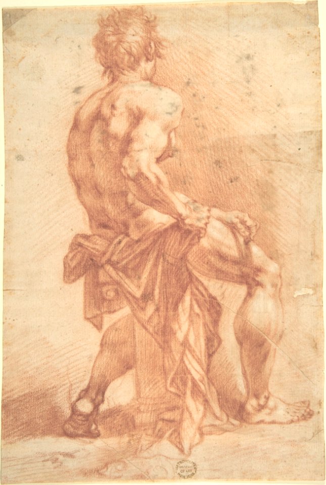 Male Figure Seated on a Column MET DP802970