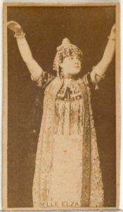 M'lle Elza, from the Actors and Actresses series (N45, Type 8) for Virginia Brights Cigarettes MET DP831468