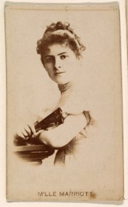 M'lle Marriott, from the Actresses series (N245) issued by Kinney Brothers to promote Sweet Caporal Cigarettes MET DP859061